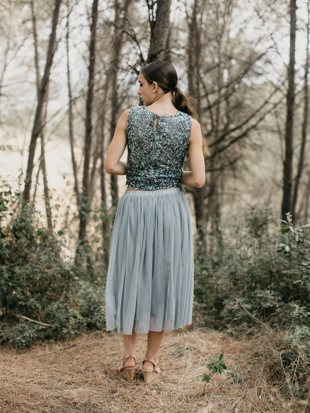 VELOURA TOP TEAL