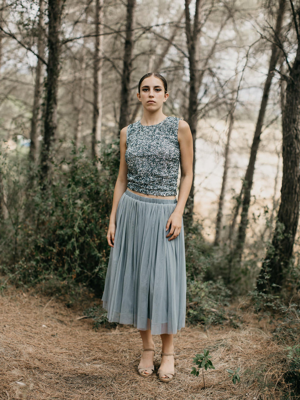 VELOURA TOP TEAL